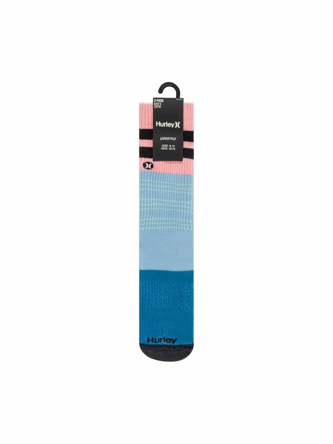 Hurley Extended Terry Crew Socks (2 Pack)