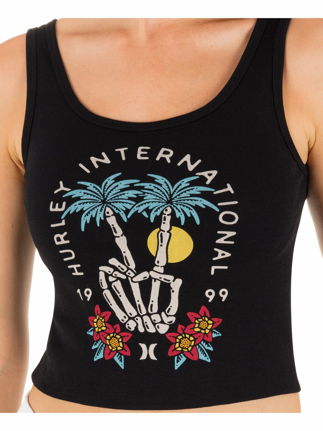 Hurley Peacebone Scoop Crop Tank
