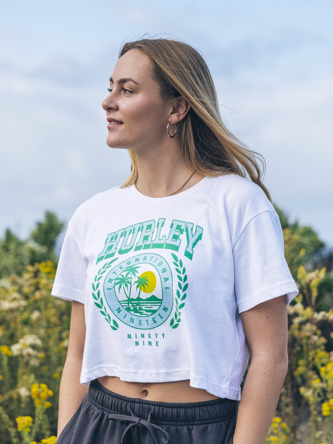 Hurley Academy Boxy Crop Tee