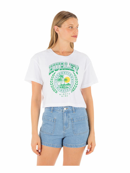 Hurley Academy Boxy Crop Tee