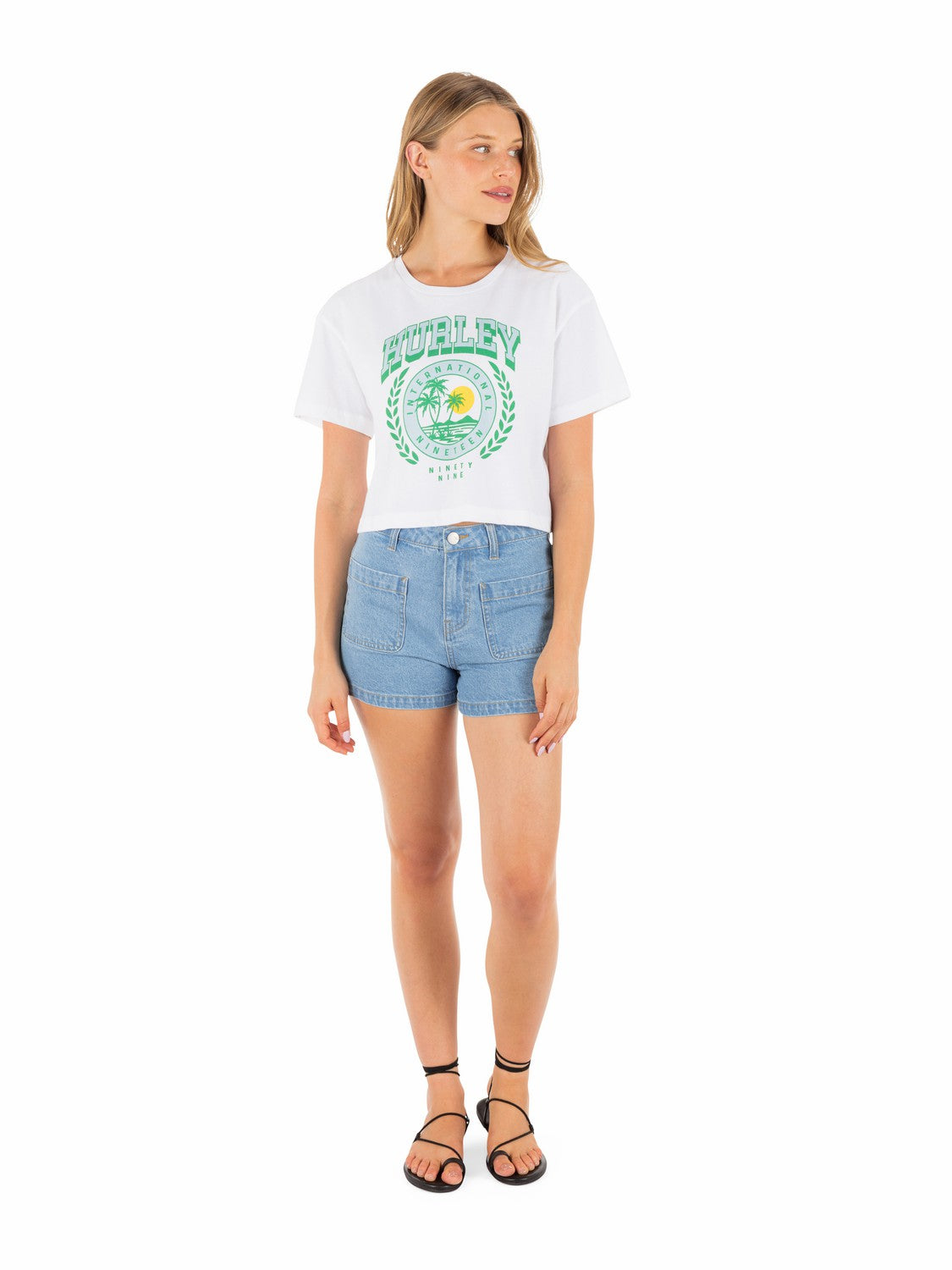 Hurley Academy Boxy Crop Tee