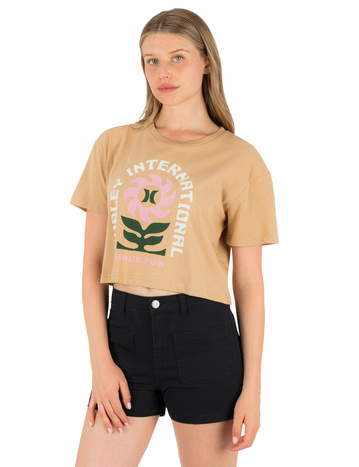 Hurley Blossom Boxy Crop Tee