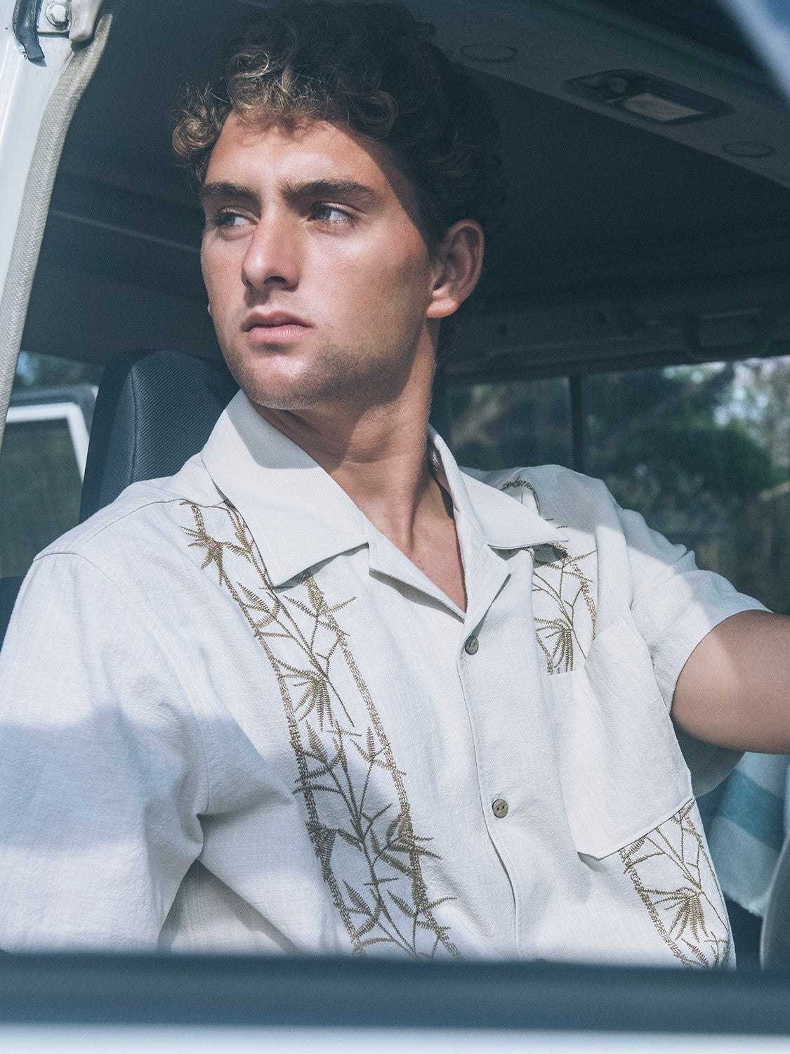 Hurley Sano Camp Embroidered Short Sleeve