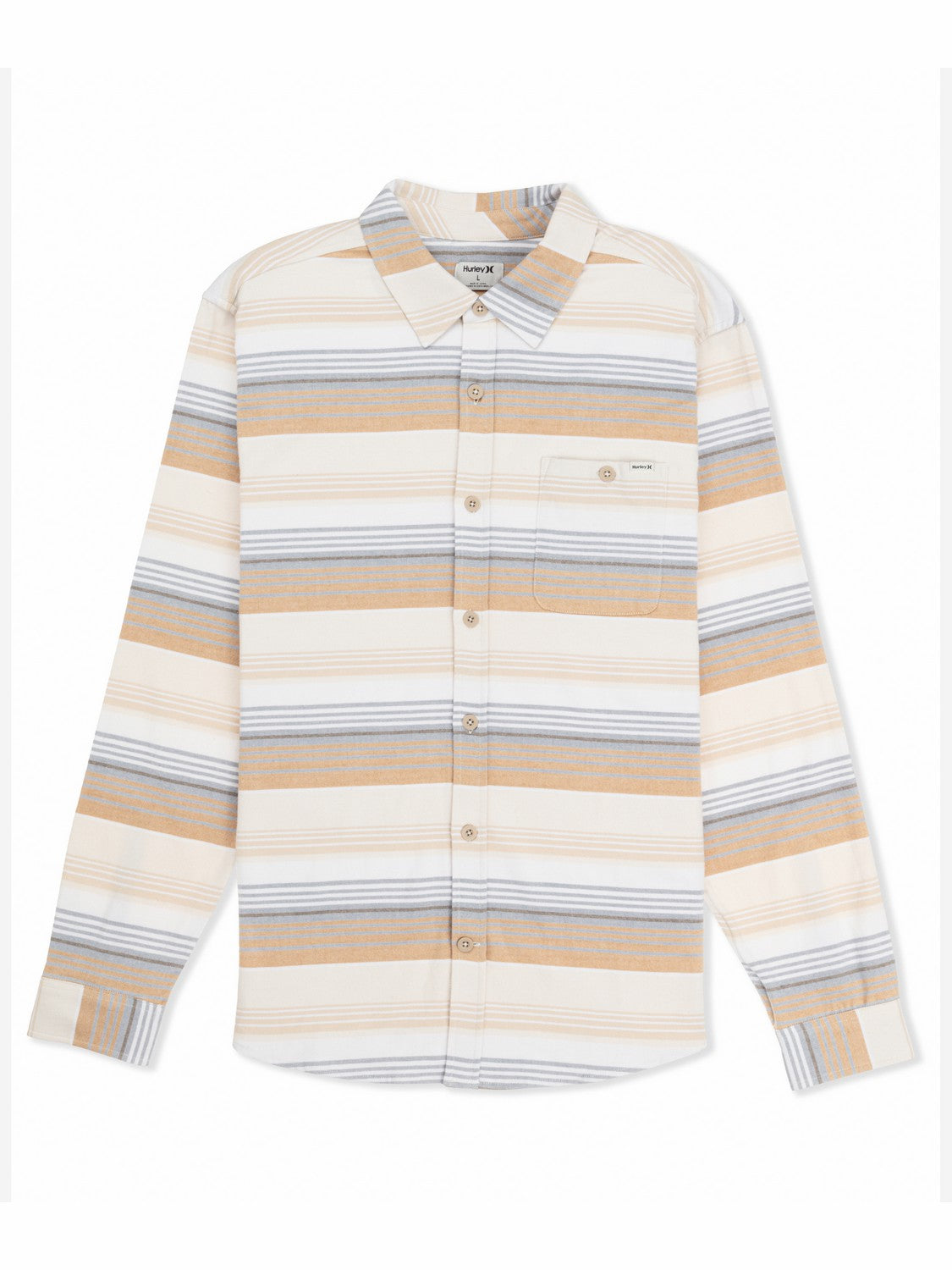 Hurley Portland Stripe Stretch Flannel Long Sleeve
