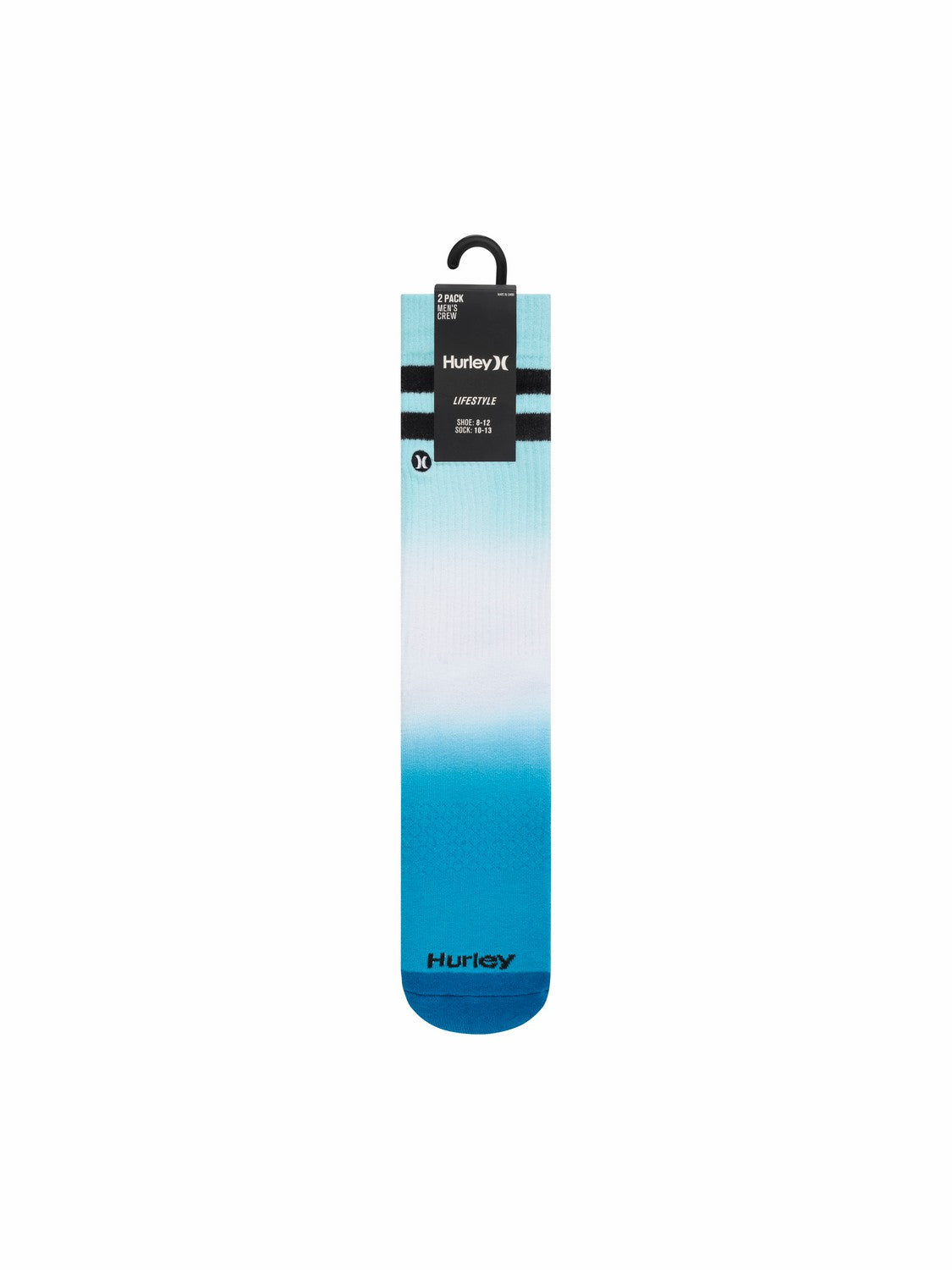Hurley Extended Terry Crew Socks (2 Pack)