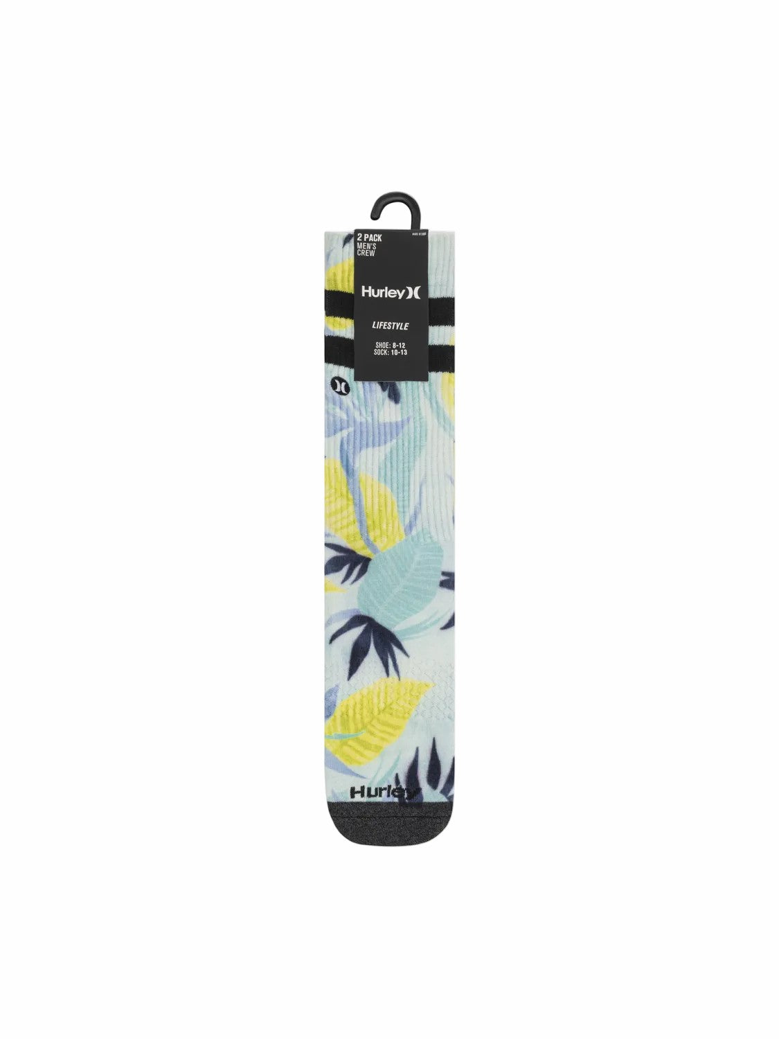 Hurley Extended Terry Crew Socks (2 Pack)