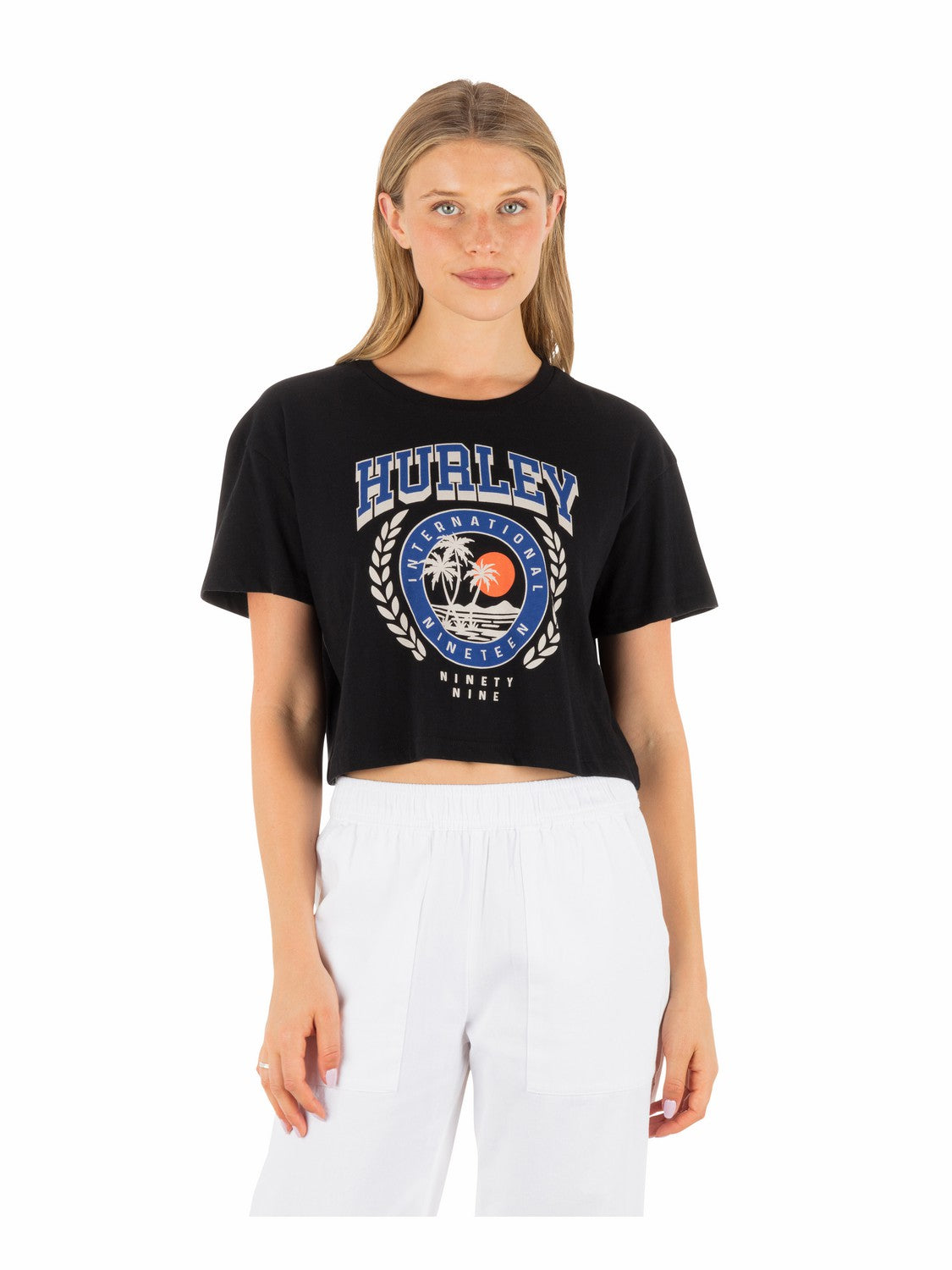 Hurley Academy Boxy Crop Tee