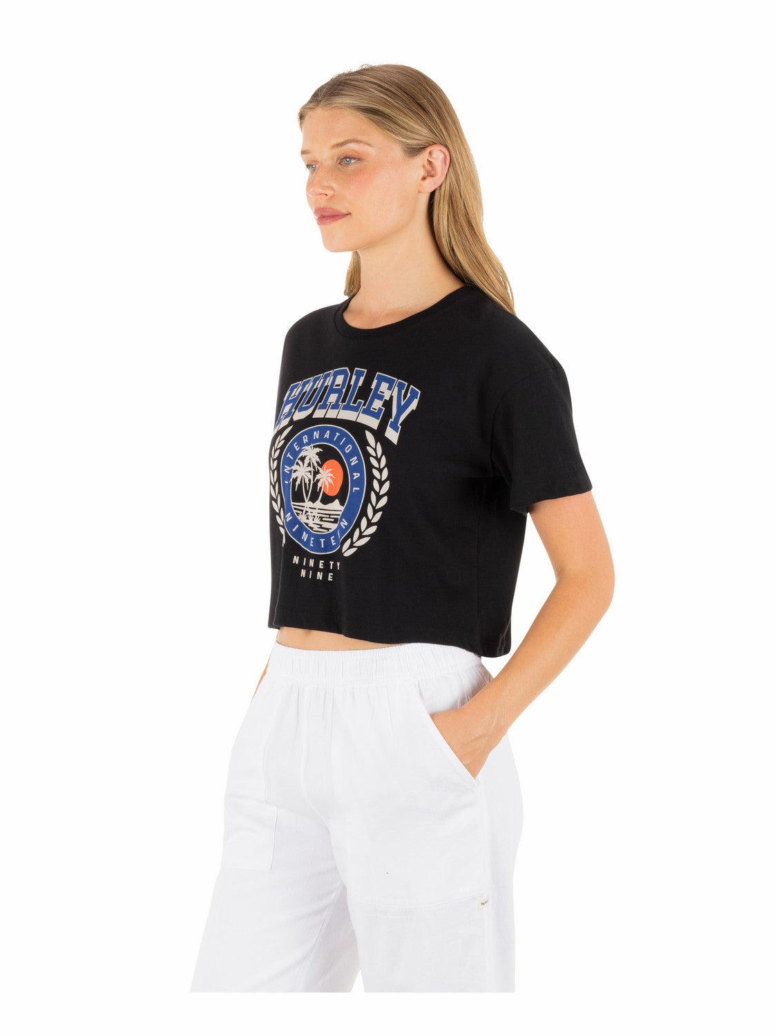 Hurley Academy Boxy Crop Tee