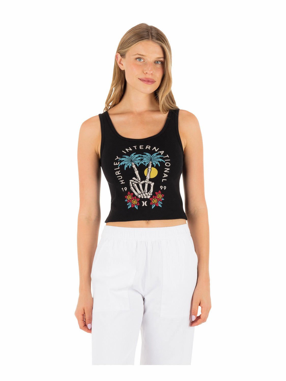 Hurley Peacebone Scoop Crop Tank