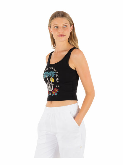 Hurley Peacebone Scoop Crop Tank
