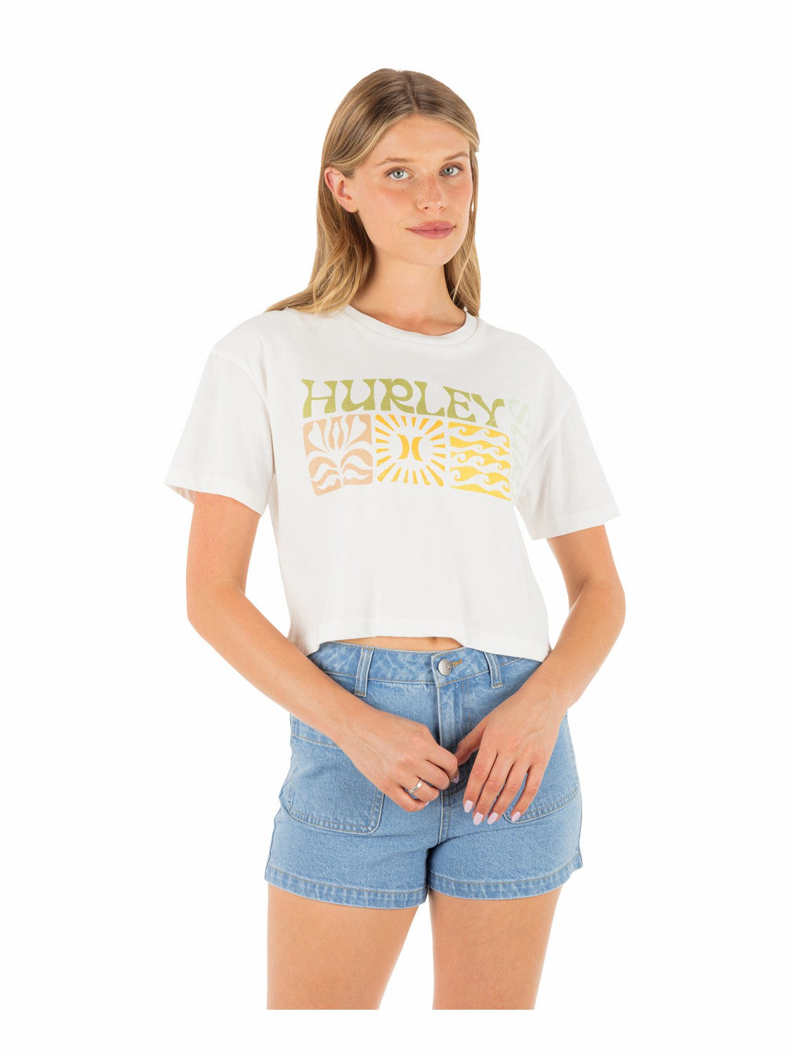 Hurley Surf Days Boxy Crop Tee