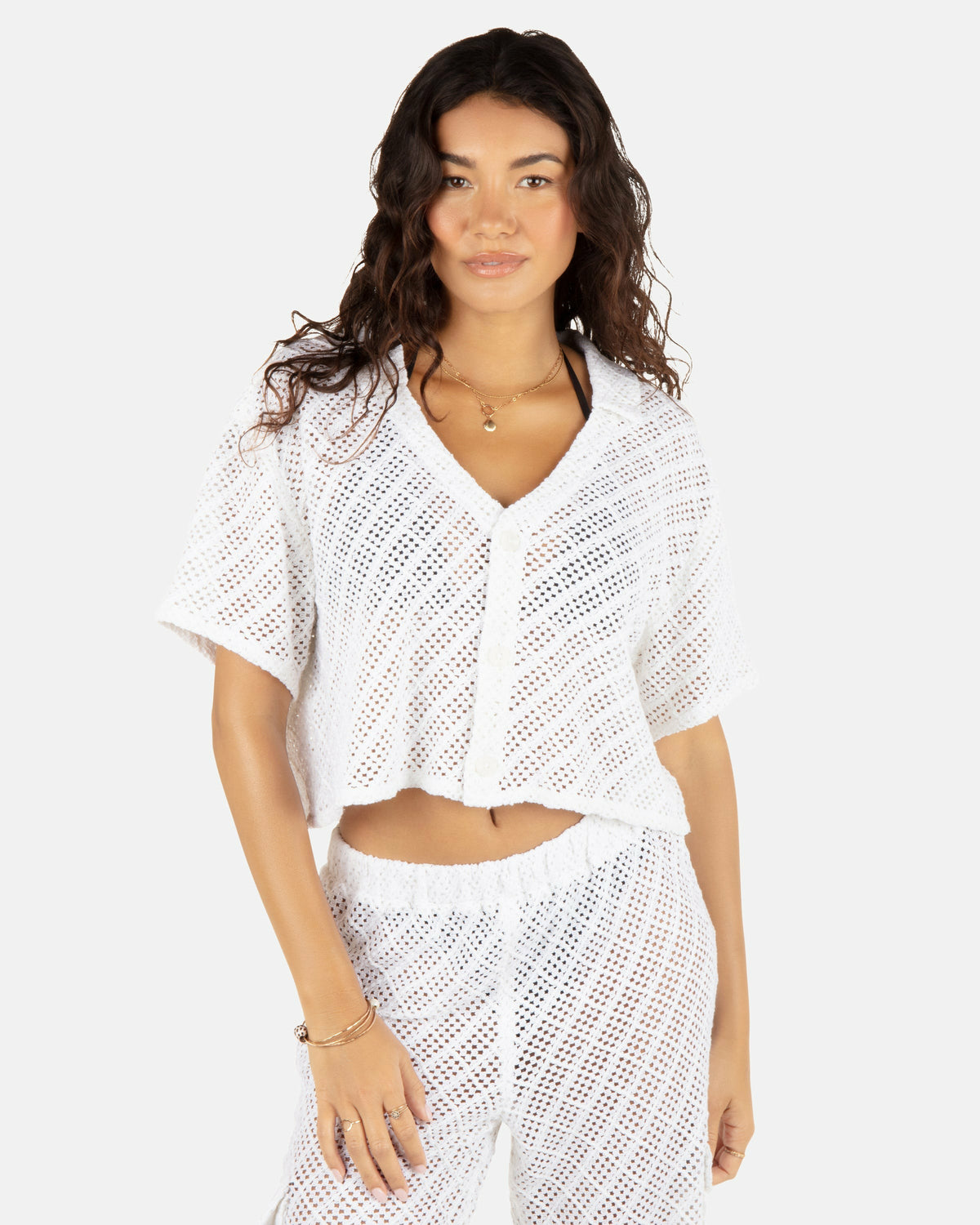 Hurley Crochet Camp Shirt