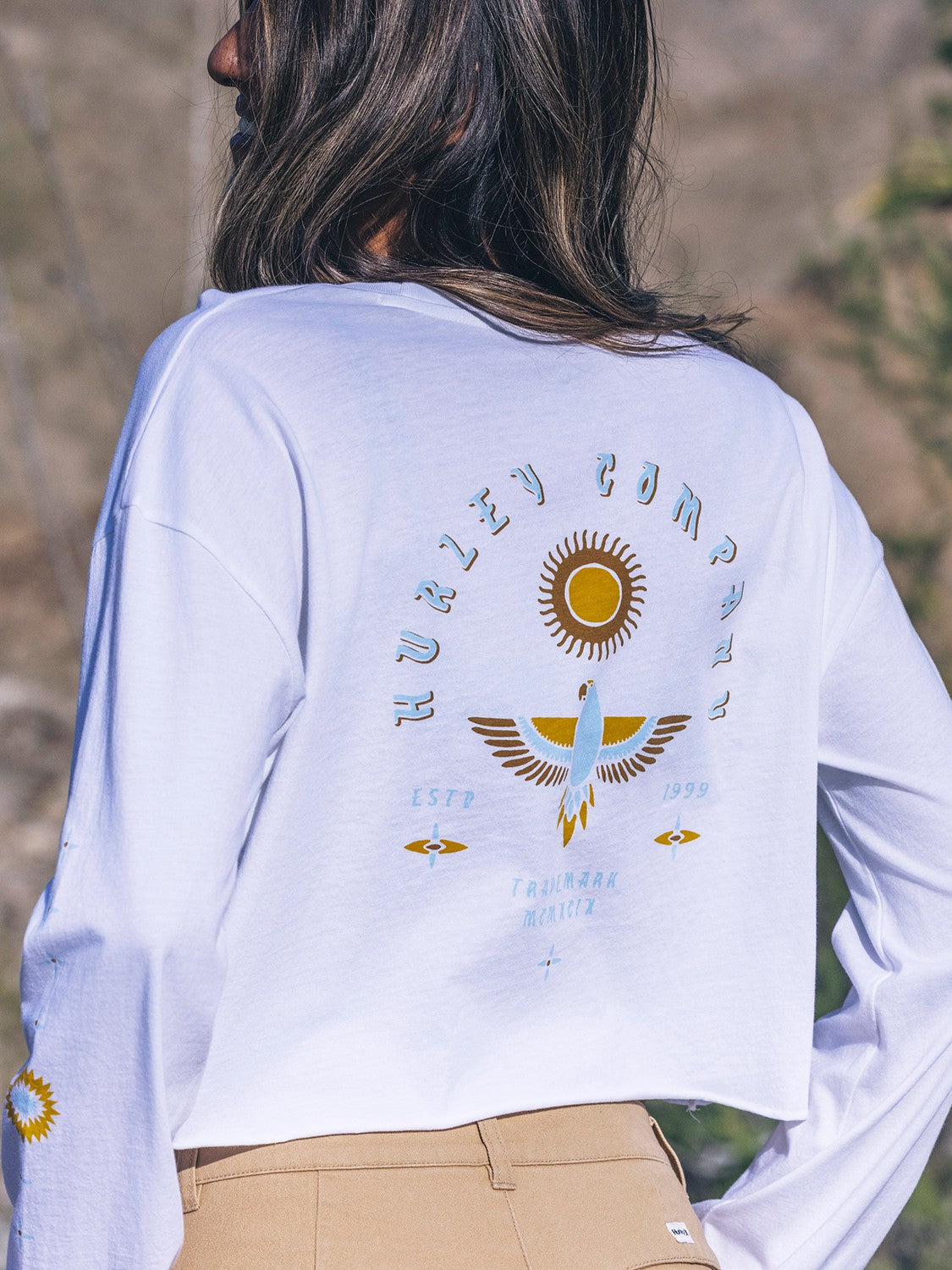 Hurley Eagles High Long Sleeve Crop Tee