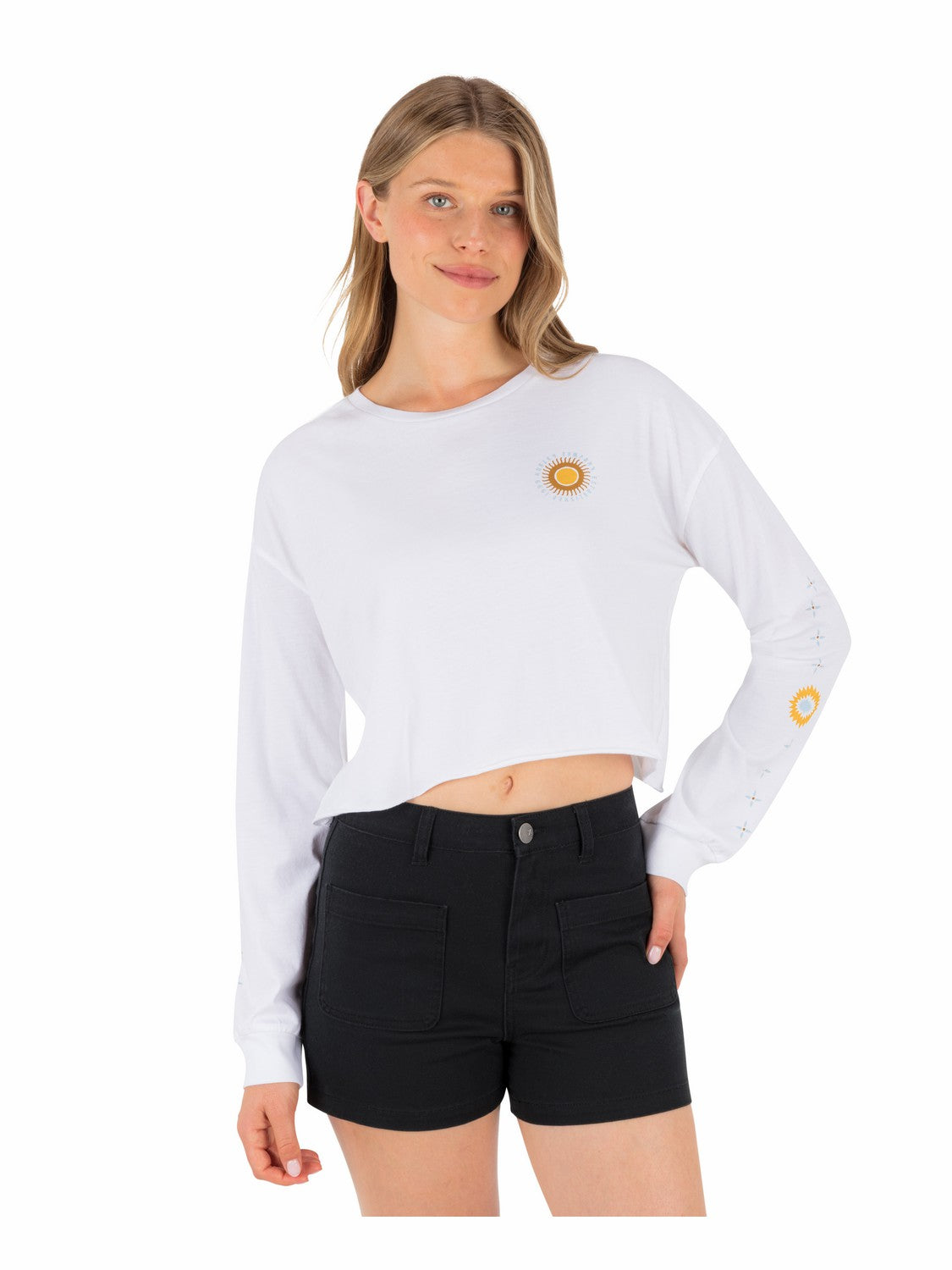 Hurley Eagles High Long Sleeve Crop Tee