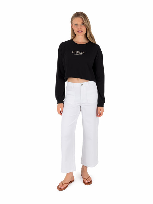 Hurley Floreal Long Sleeve Crop T-Shirt