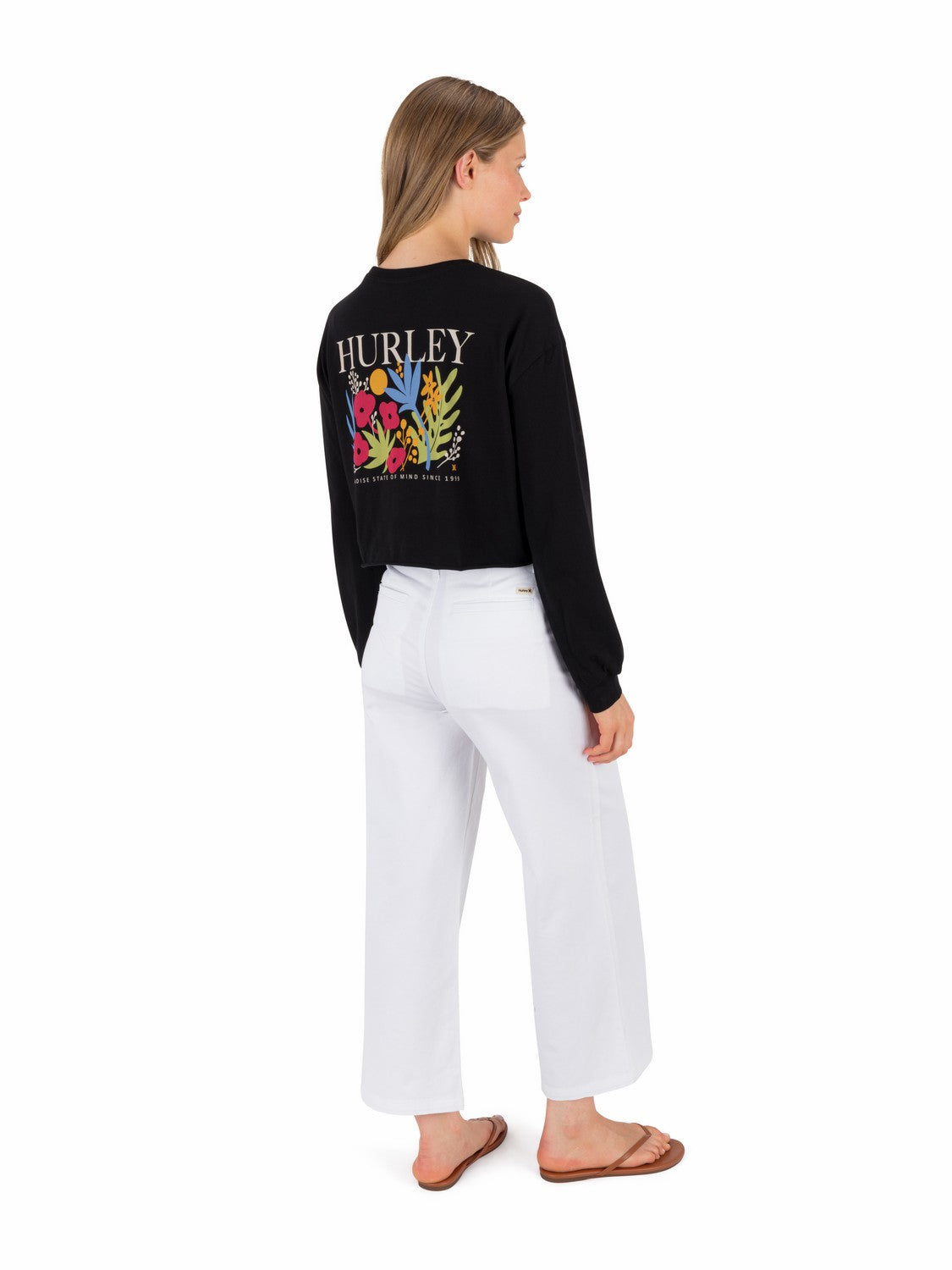 Hurley Floreal Long Sleeve Crop T-Shirt
