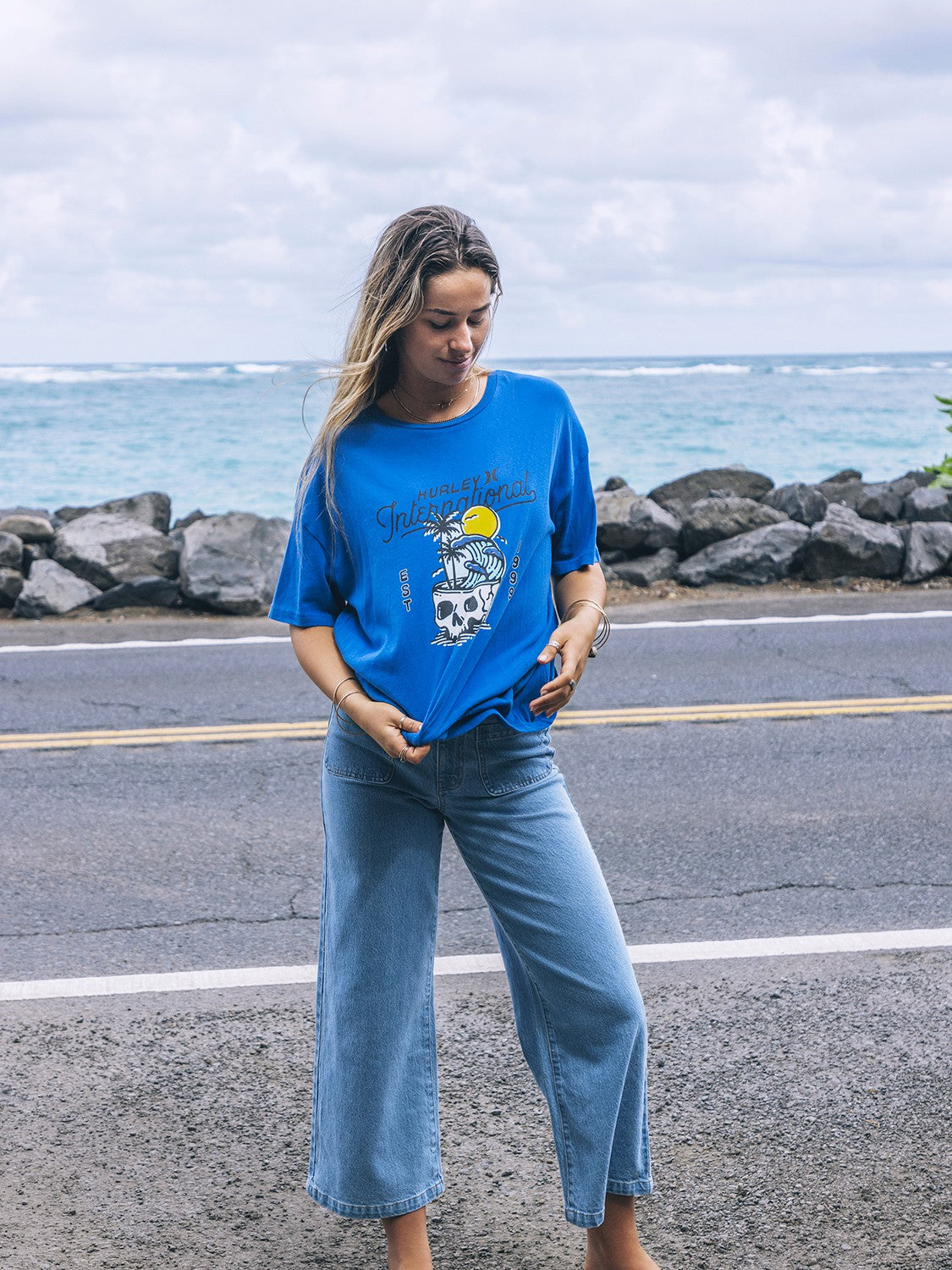 Hurley Skulltide Boyfriend Tee