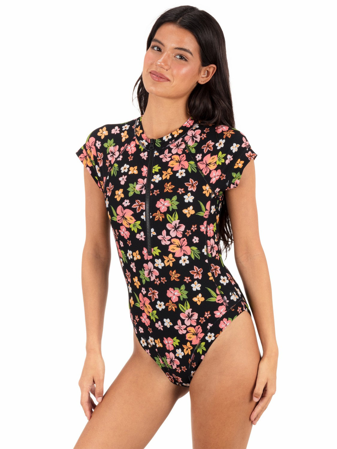 Hurley Max Hibiscus Dream Cheeky Short Sleeve Surfsuit