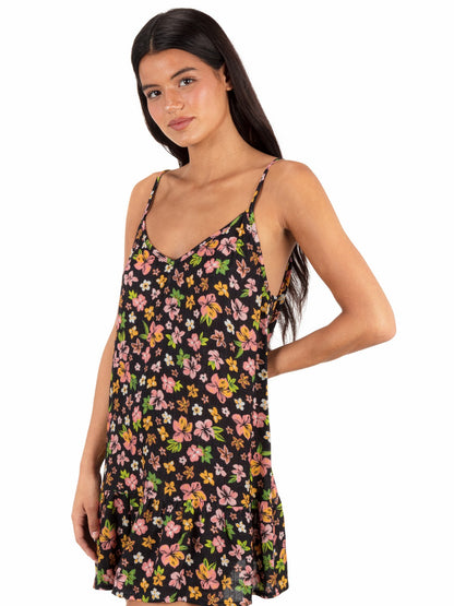Hurley Hibiscus Dream V Neck Mini Dress