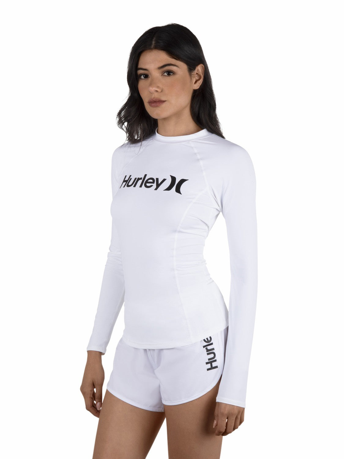 Hurley One & Only Solid Mock Neck Long Sleeve Rashguard
