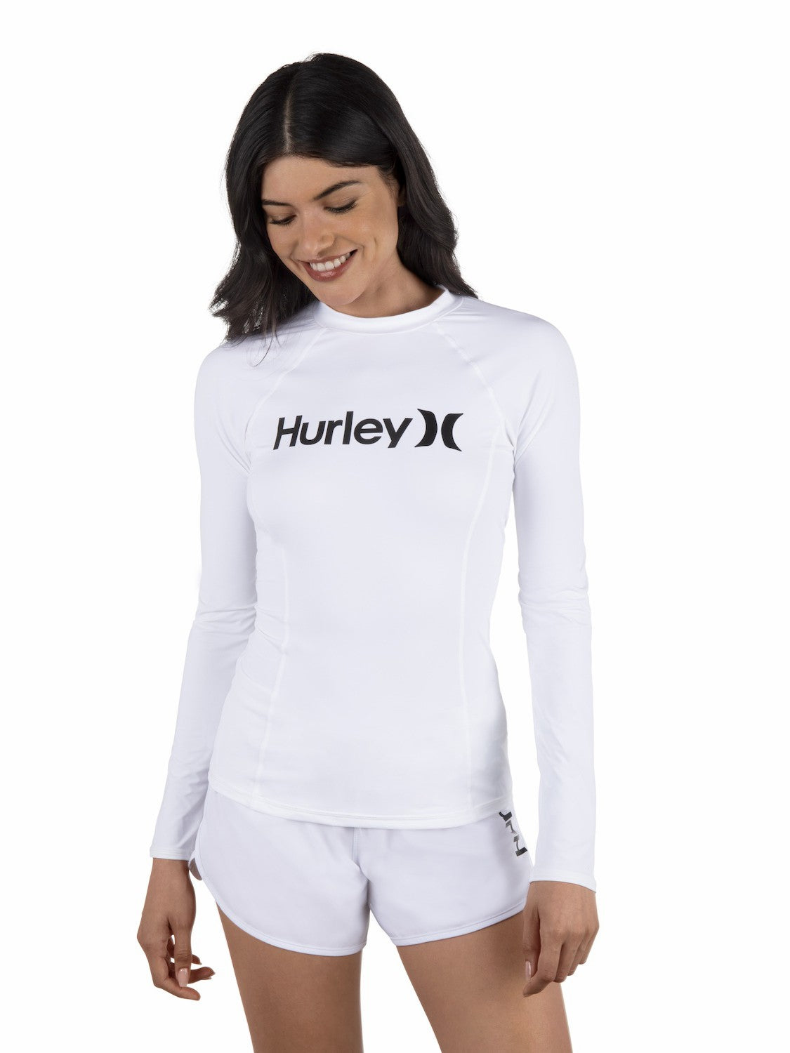 Hurley One & Only Solid Mock Neck Long Sleeve Rashguard