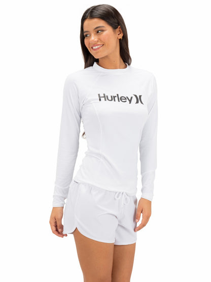 Hurley One & Only Solid Mock Neck Long Sleeve Rashguard