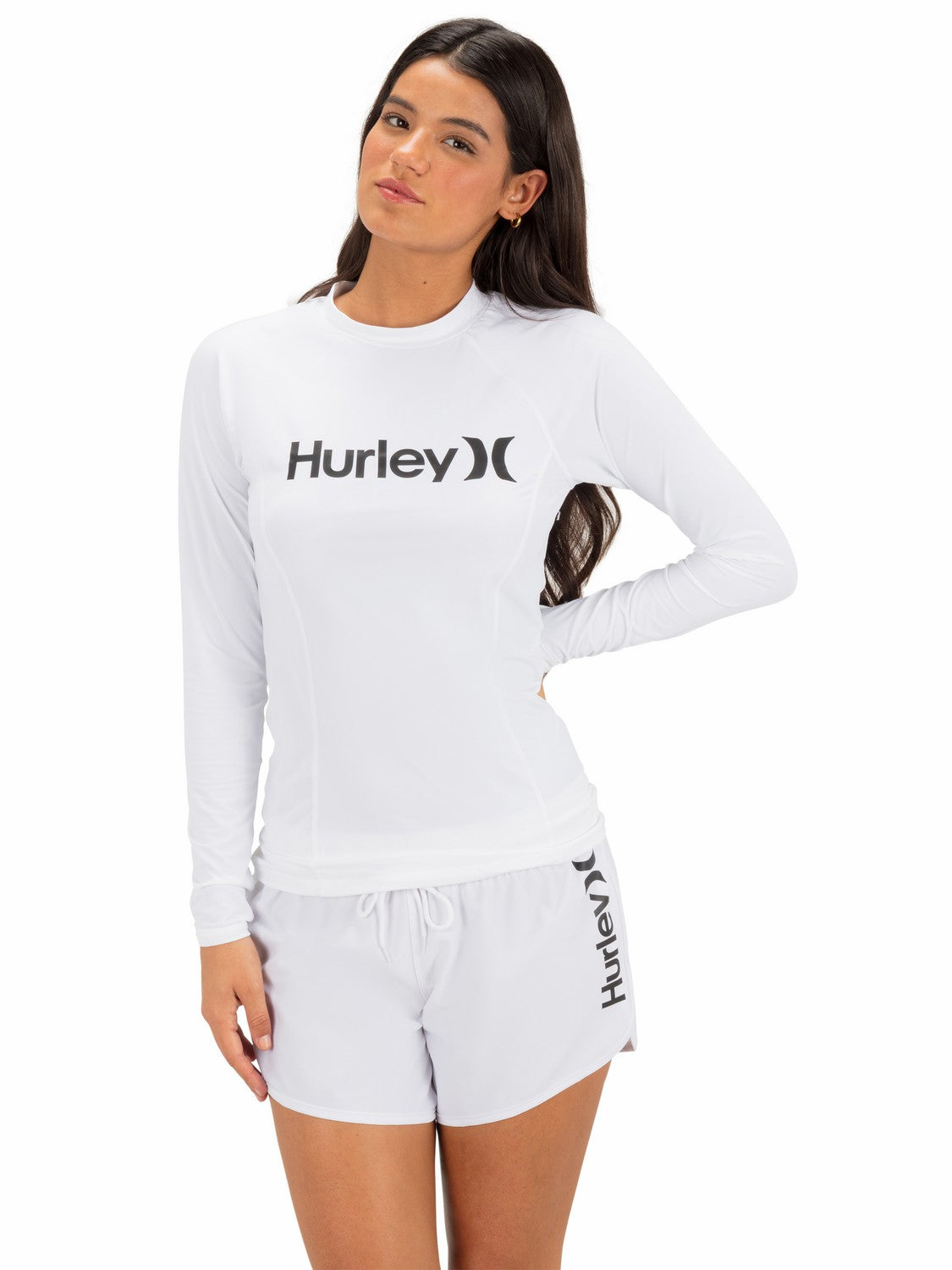 Hurley One & Only Solid Mock Neck Long Sleeve Rashguard