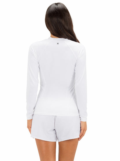Hurley One & Only Solid Mock Neck Long Sleeve Rashguard