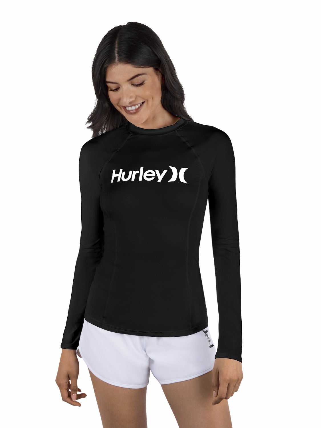 Hurley One & Only Solid Mock Neck Long Sleeve Rashguard