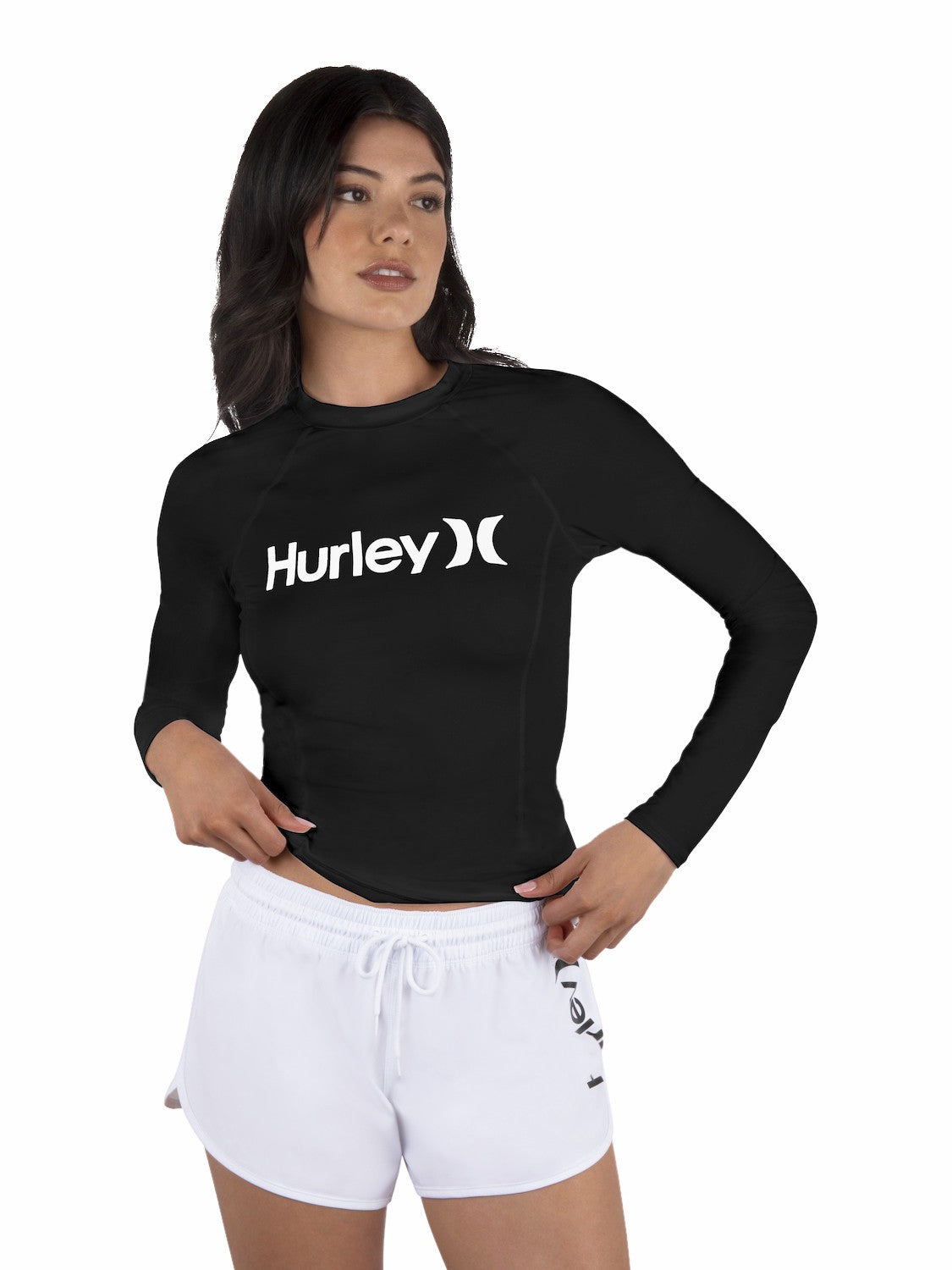 Hurley One & Only Solid Mock Neck Long Sleeve Rashguard