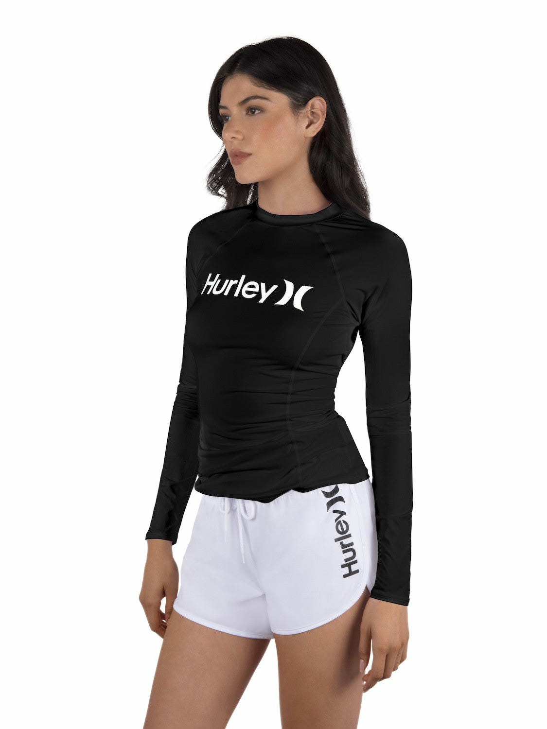 Hurley One & Only Solid Mock Neck Long Sleeve Rashguard