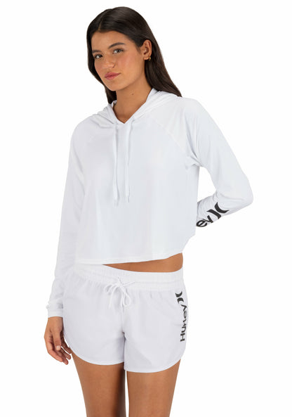 Hurley One & Only Solid Long Sleeve Hooded Rashguard