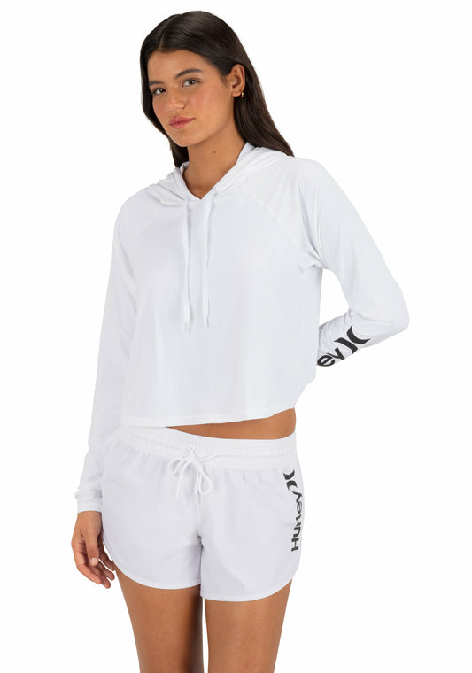 Hurley One & Only Solid Long Sleeve Hooded Rashguard