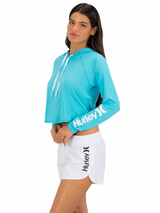 Hurley One & Only Solid Long Sleeve Hooded Rashguard