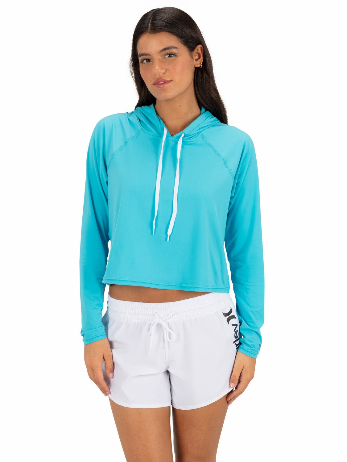 Hurley One & Only Solid Long Sleeve Hooded Rashguard