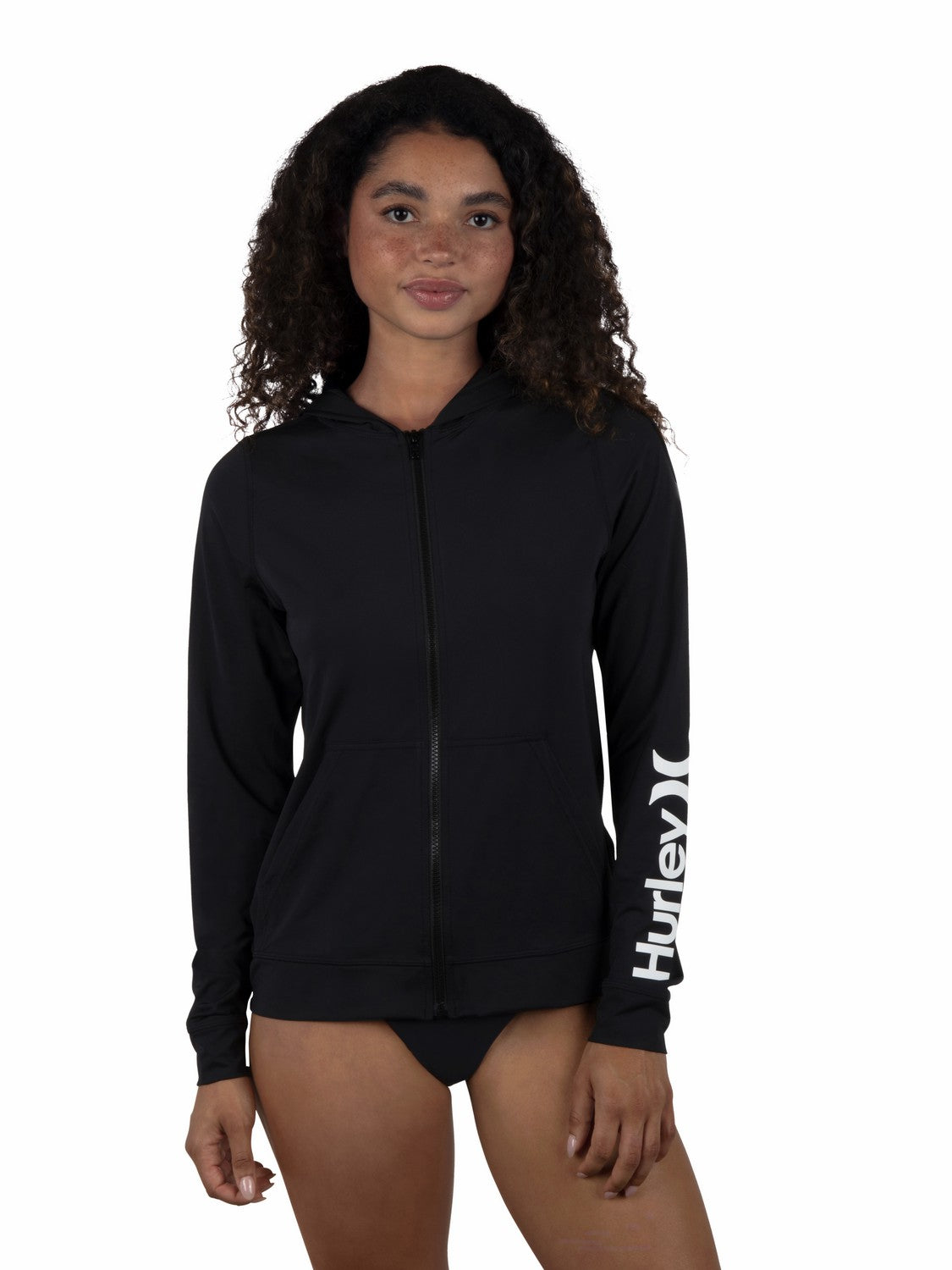 Hurley One & Only Solid Zip Hoodie Rashguard