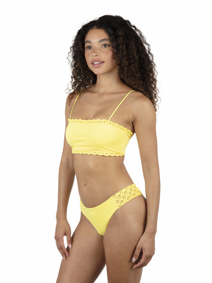 Hurley Macrame Bandeau Bikini Top