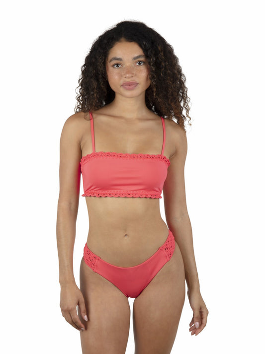 Hurley Macrame Bandeau Bikini Top