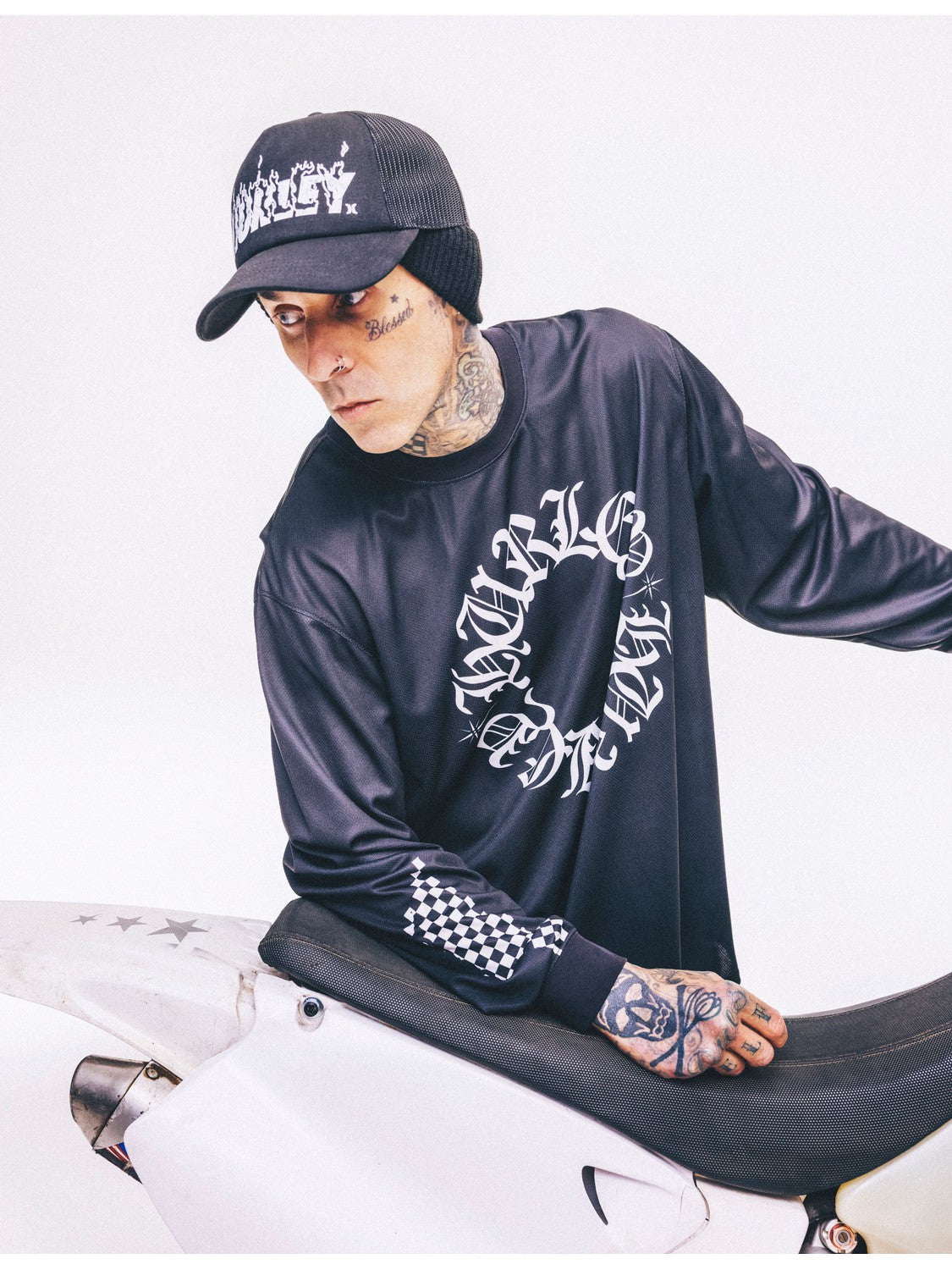 Hurley Hurley x Travis Barker Check Out Long Sleeve Jersey