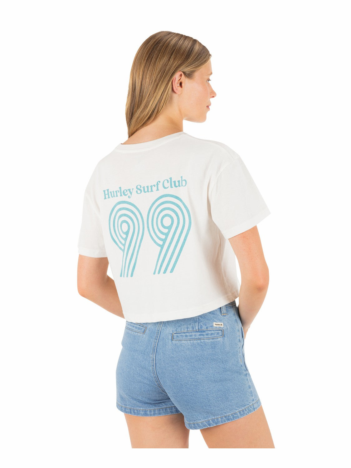 Hurley Rollers Boxy Crop Tee
