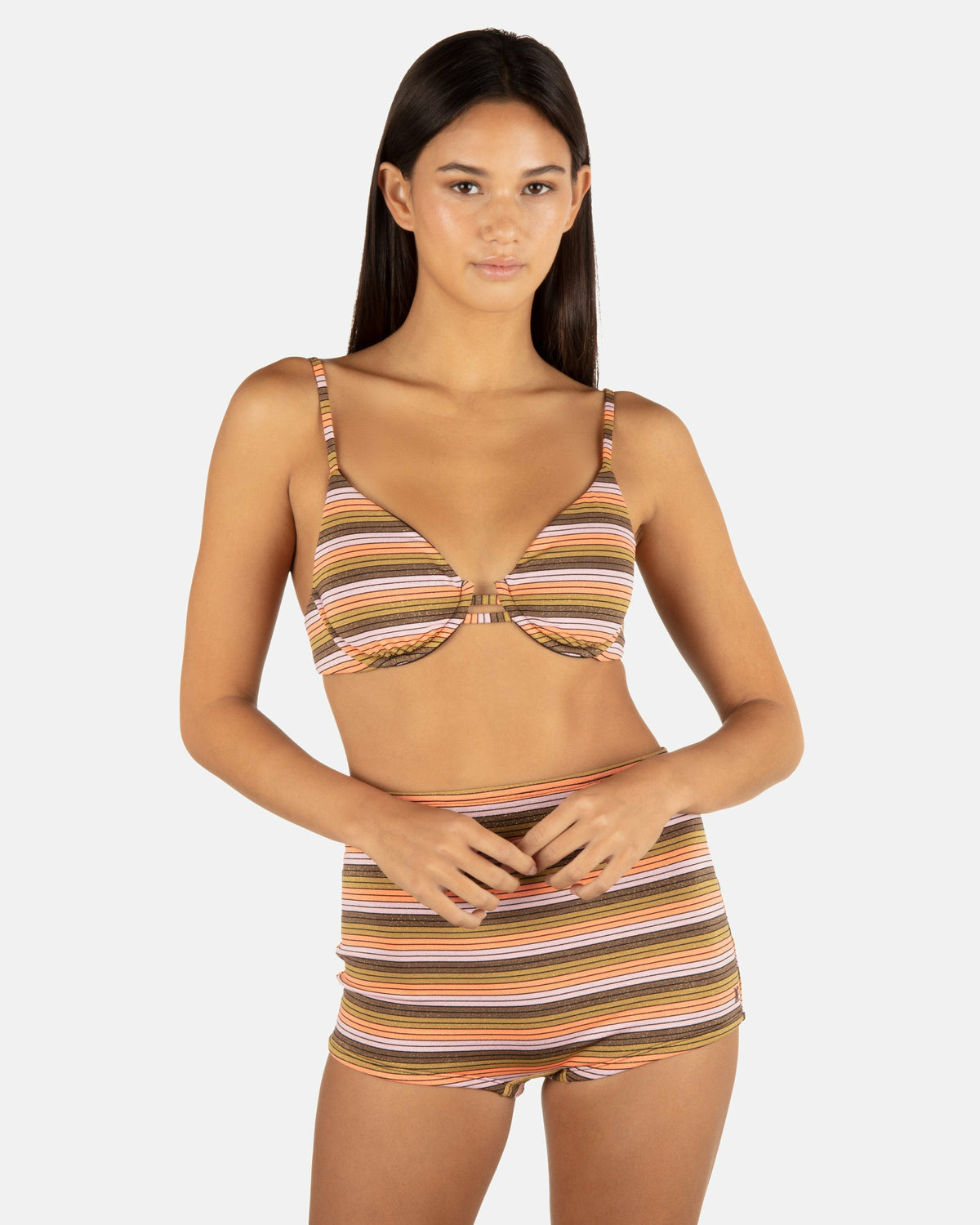 Hurley Sunset Shine Stripe Tab Underwire Bra
