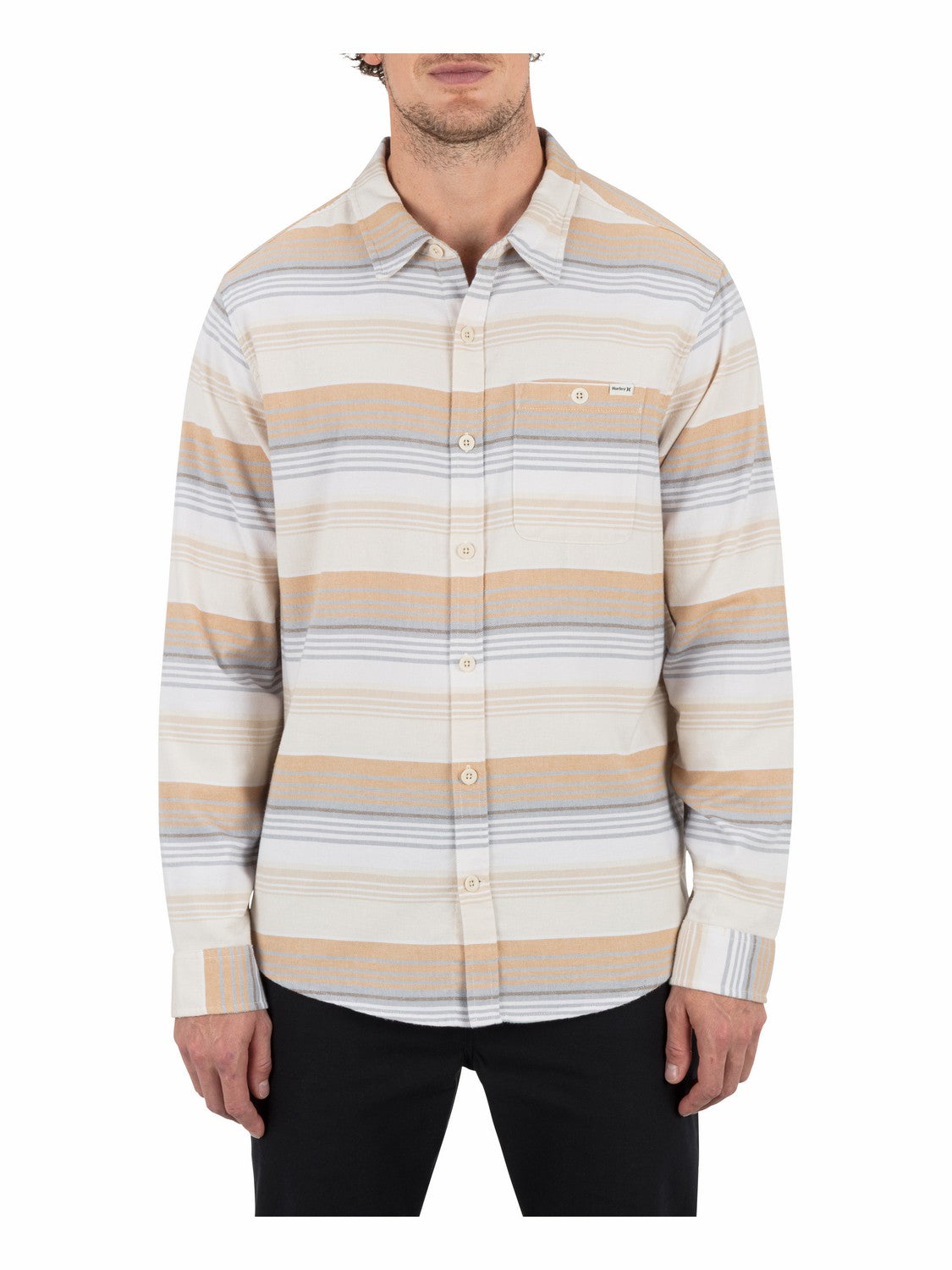 Hurley Portland Stripe Stretch Flannel Long Sleeve