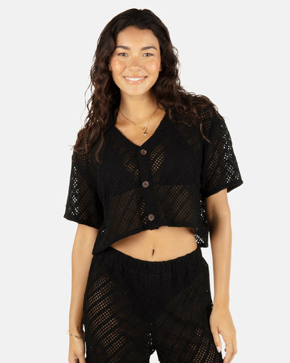 Hurley Crochet Camp Shirt
