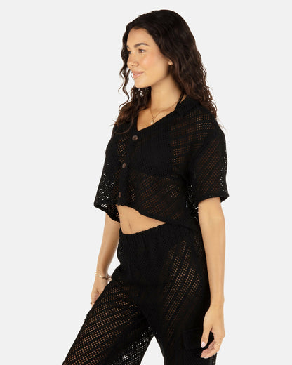 Hurley Crochet Camp Shirt
