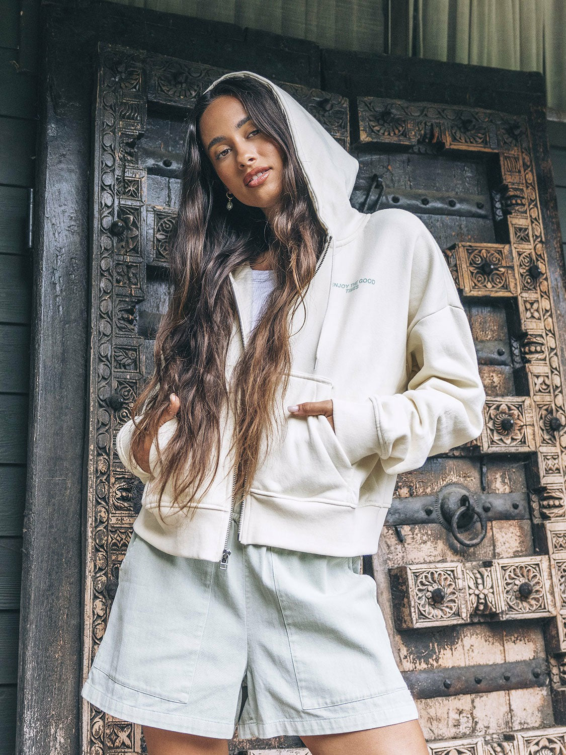 Hurley Enjoy The Good Crop Zip Hoodie
