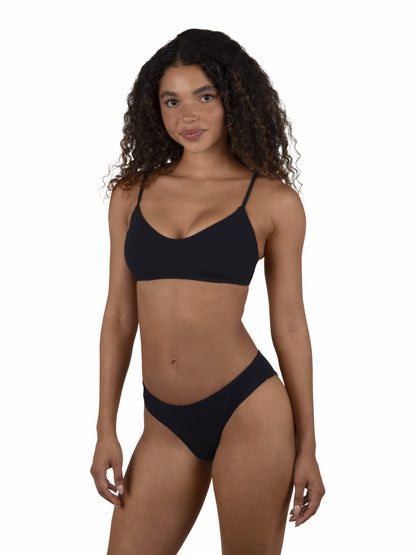 Hurley Max Solid Mid Rise Cheeky Bottom