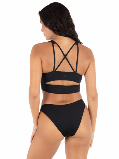 Hurley Max Solid Mid Rise Cheeky Bottom