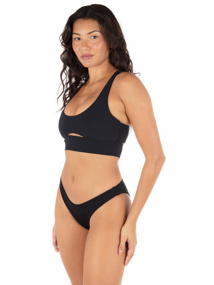 Hurley Max Solid Mid Rise Cheeky Bottom