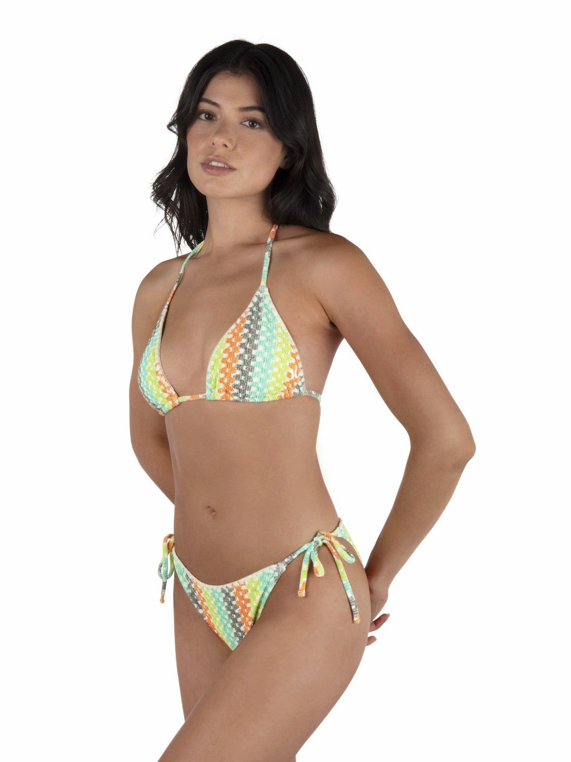 Hurley Stripe Crochet Scrunch Cheeky Bottom
