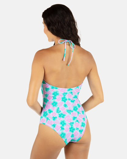 Hurley Lani Floral Cheeky Knot One Piece
